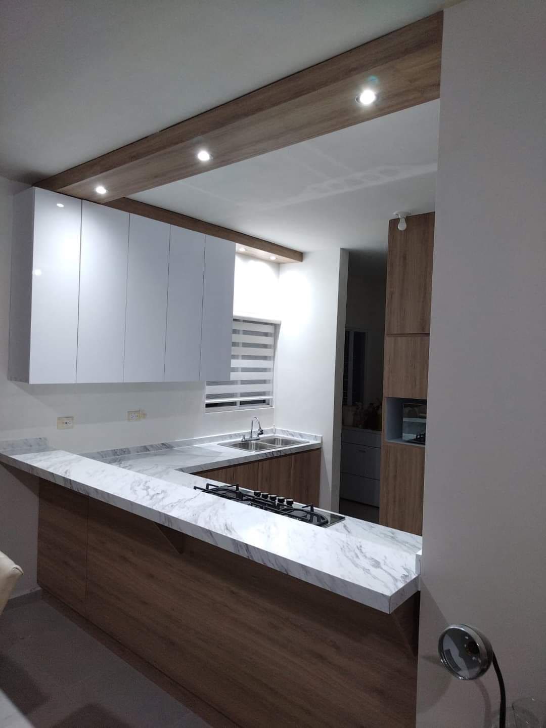 Cocina Integral color blanco/cafe